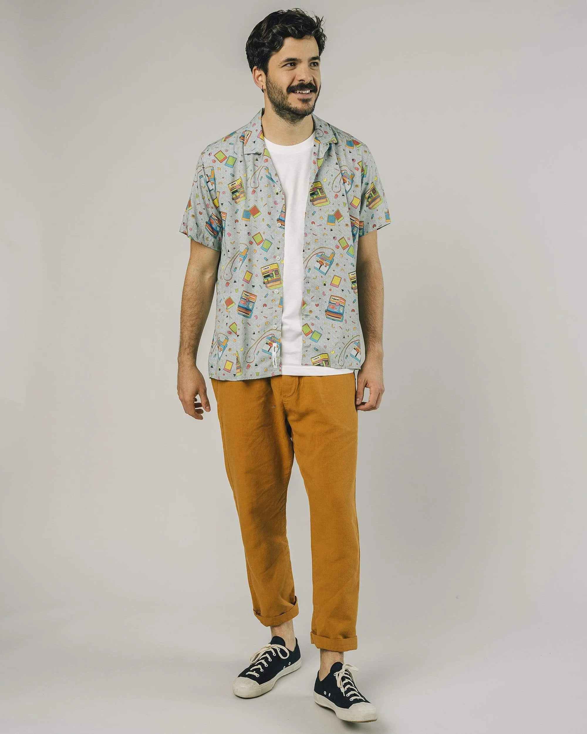 Polaroid Memphis Aloha Shirt Offwhite