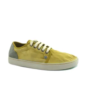 SATORISAN 110088 HEISEI psychadelic khaki giallo scarpe sneakers uomo lacci tessuto