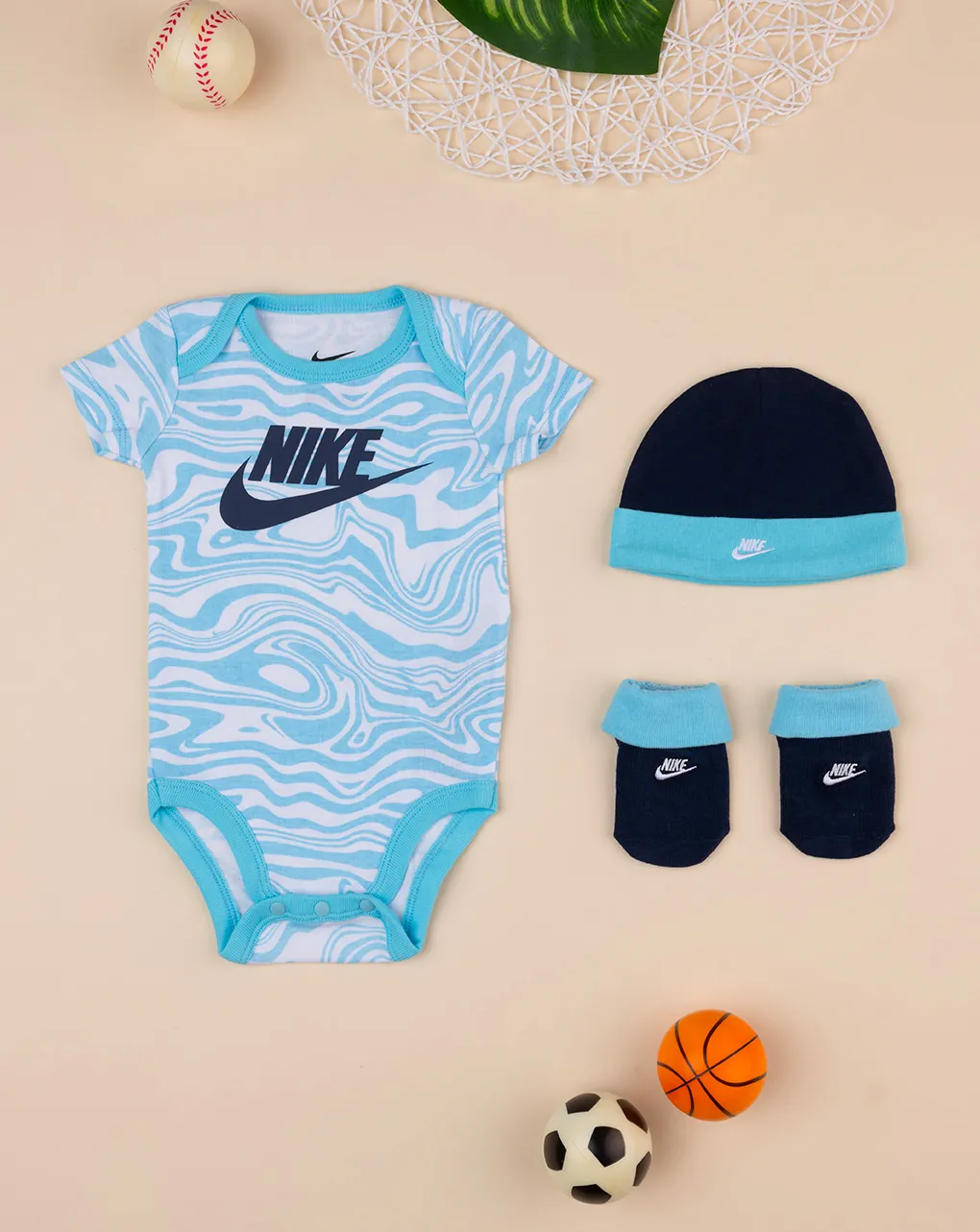             Set 3 pezzi nike bimbo azzurro        