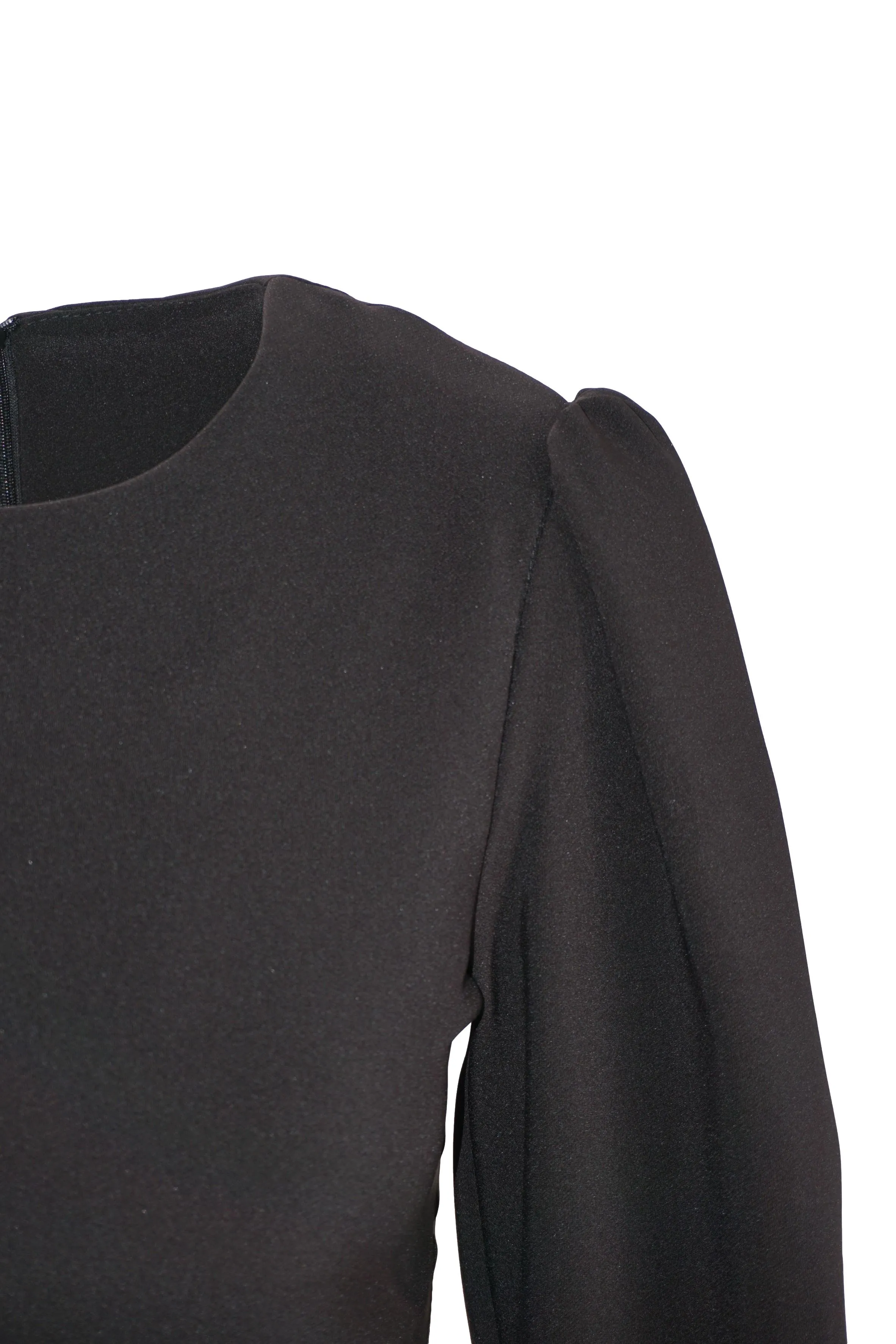 Slim Fit Long Sleeve Dress / Black