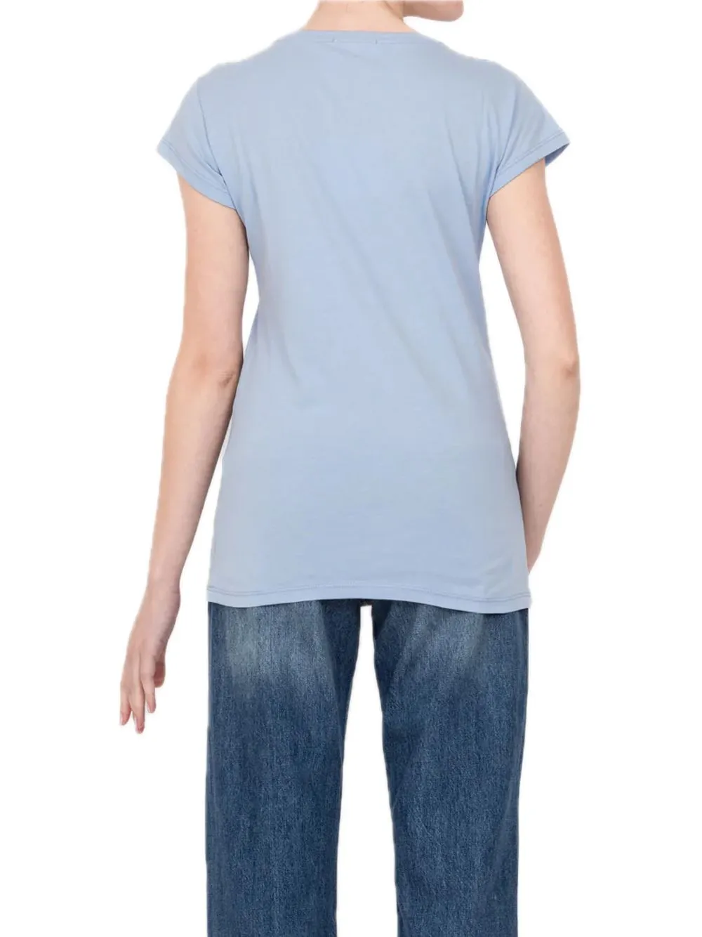 T-shirt Applicazioni Orsetto - Azzurro