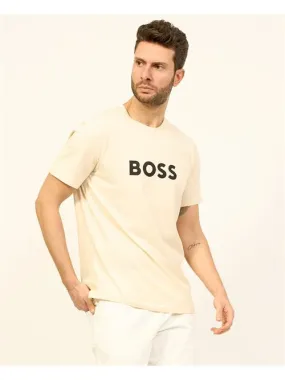 T-shirt uomo Boss in jersey di cotone con logo