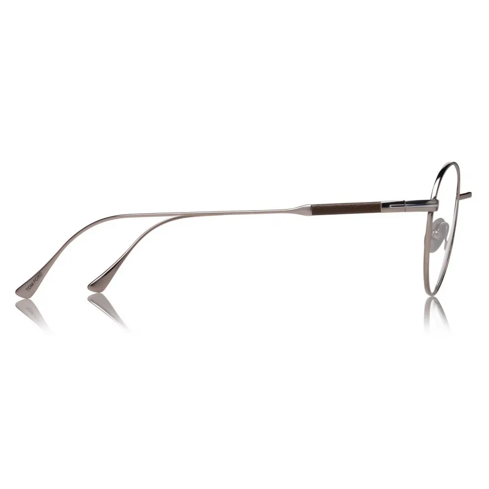 Tom Ford - Titanium Optical - Occhiali da Vista Rotondi - Rutenio - FT5717-P - Occhiali da Vista - Tom Ford Eyewear