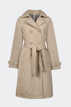 TRENCH LUNGO CON CINTURA BEIGE