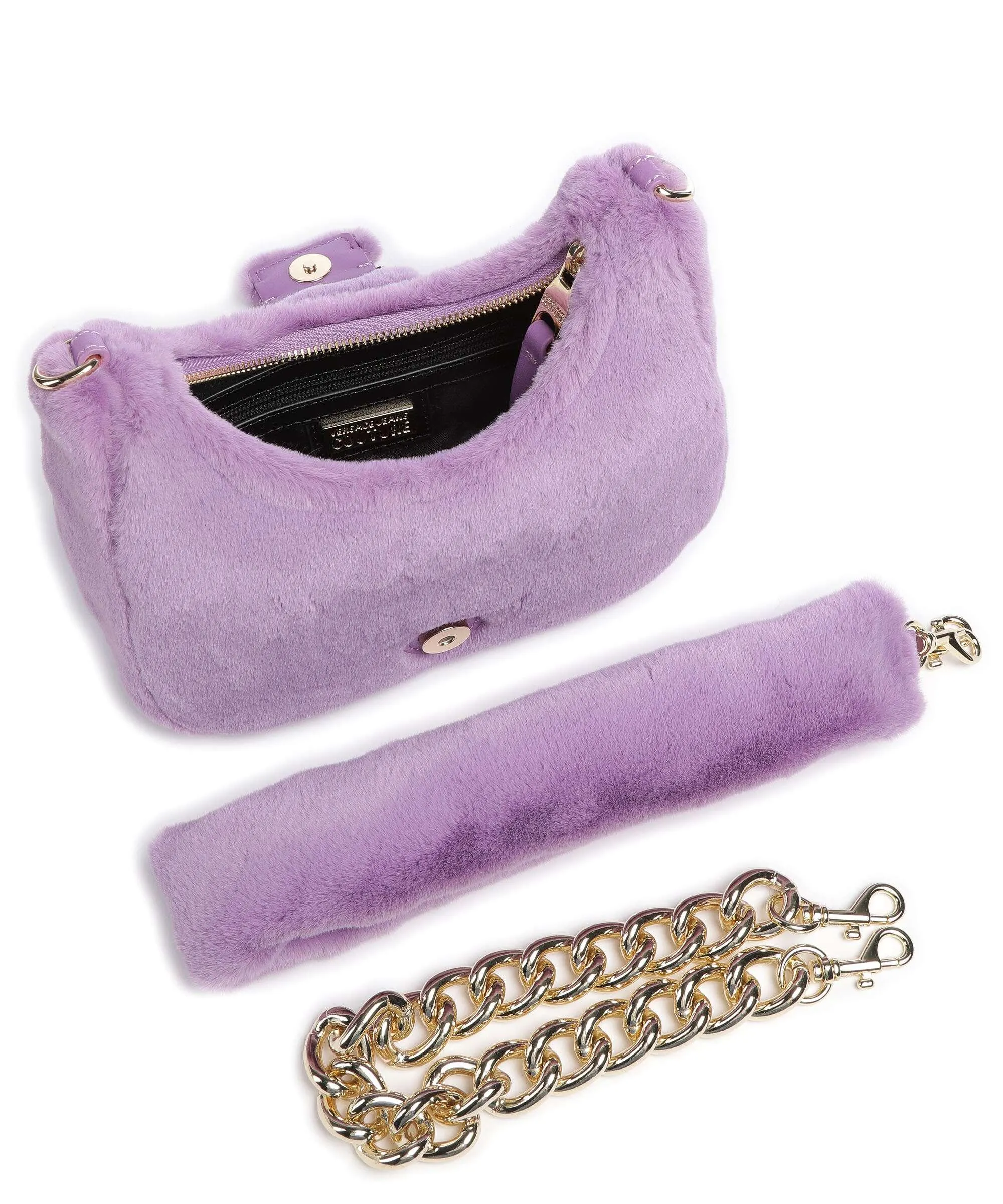  Versace Jeans Couture Couture 01 Borsa a spalla eco-pelliccia lavanda  