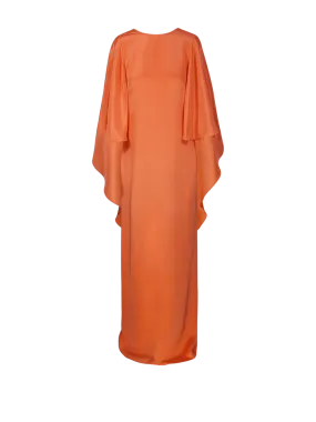 WOMAN MAXMARA PIANOFORTE ORANGE SILK BALEARI DRESS