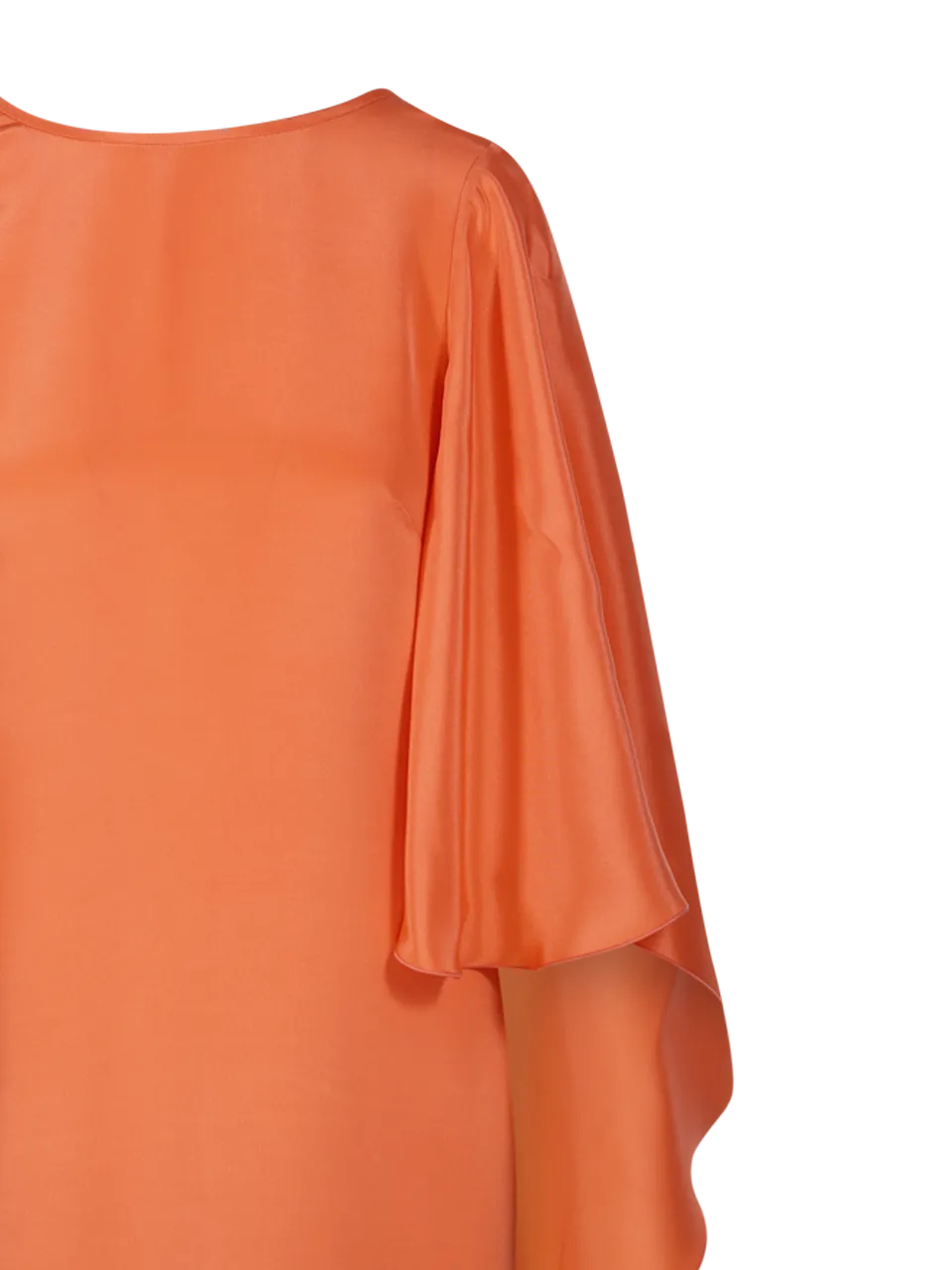 WOMAN MAXMARA PIANOFORTE ORANGE SILK BALEARI DRESS