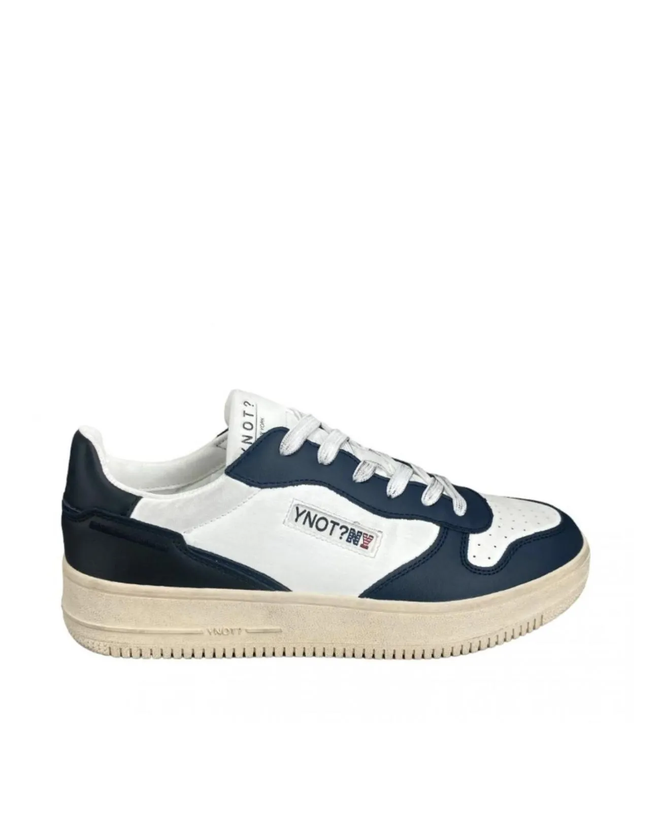 Ynot - Sneakers uomo in pelle white/navy/black New York | Studioarch.com