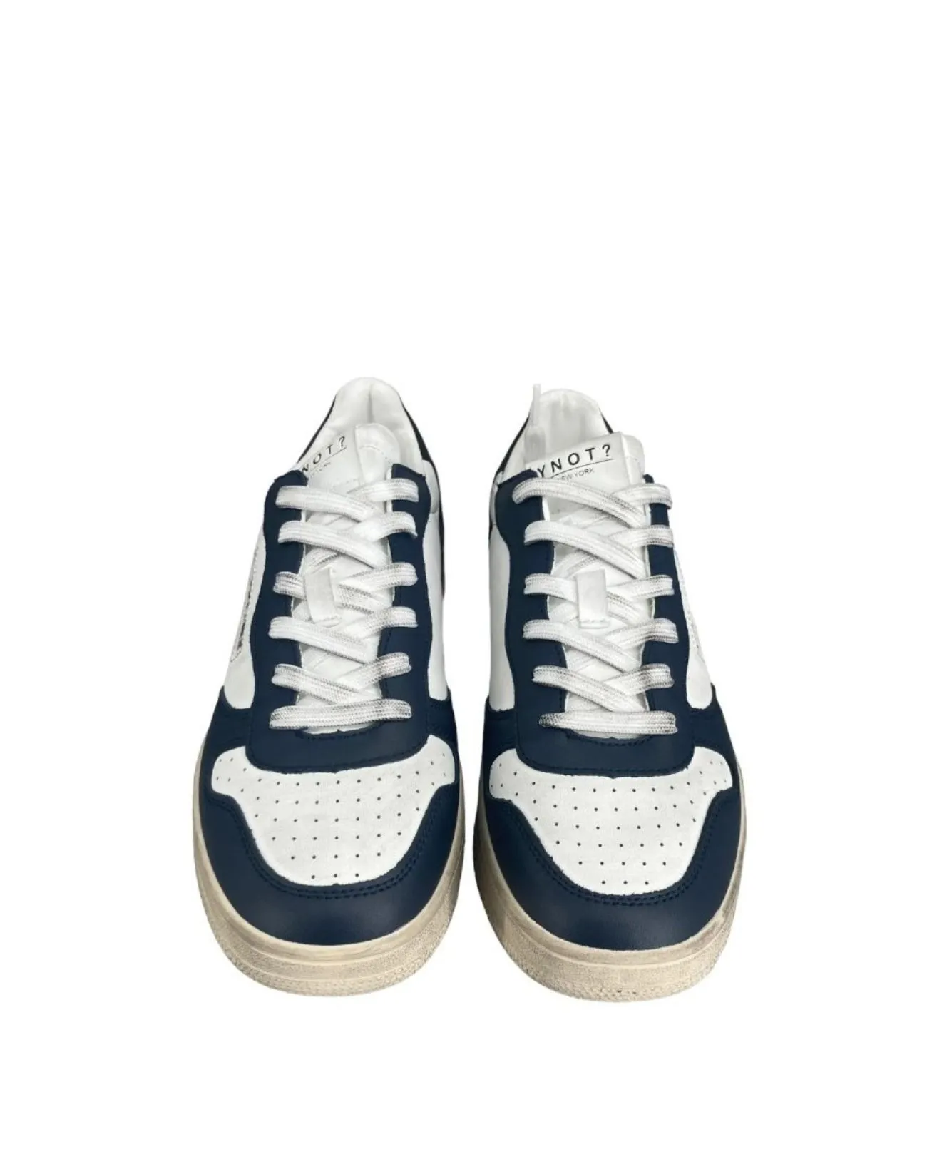 Ynot - Sneakers uomo in pelle white/navy/black New York | Studioarch.com